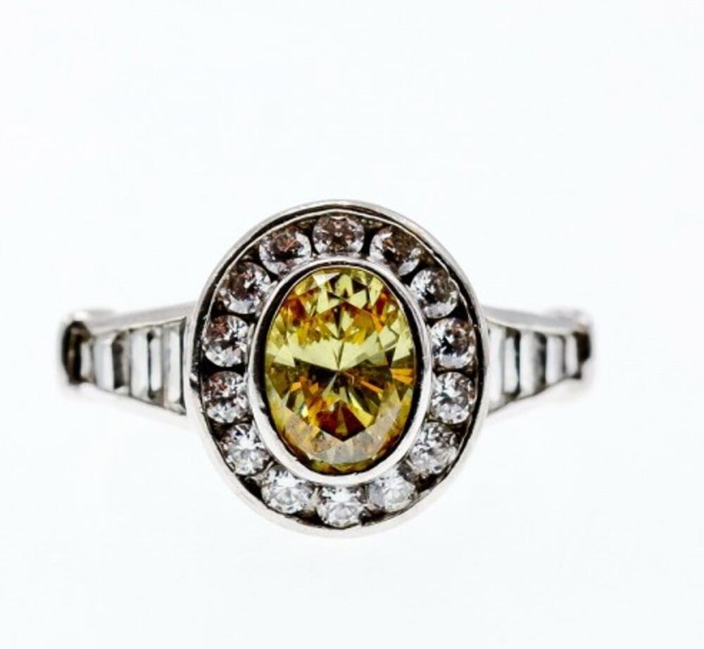 925 Sterling Silver CZ Ring Size 11.75